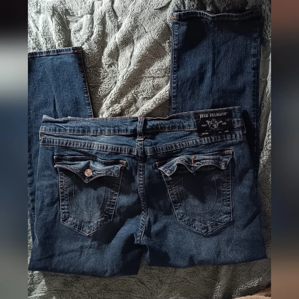VINTAGE TRUE RELIGION RICKY RELAXED STRAIGHT JEANS MEN SZ 40